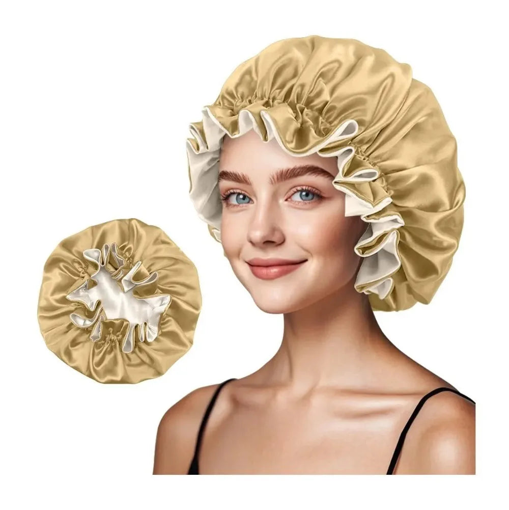 Double Layer Silk Satin Bonnet