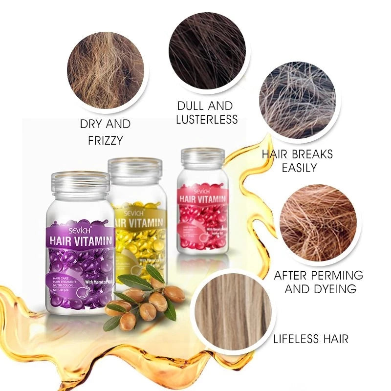 Mix Vitamin Capsule Hair Treatment Oil