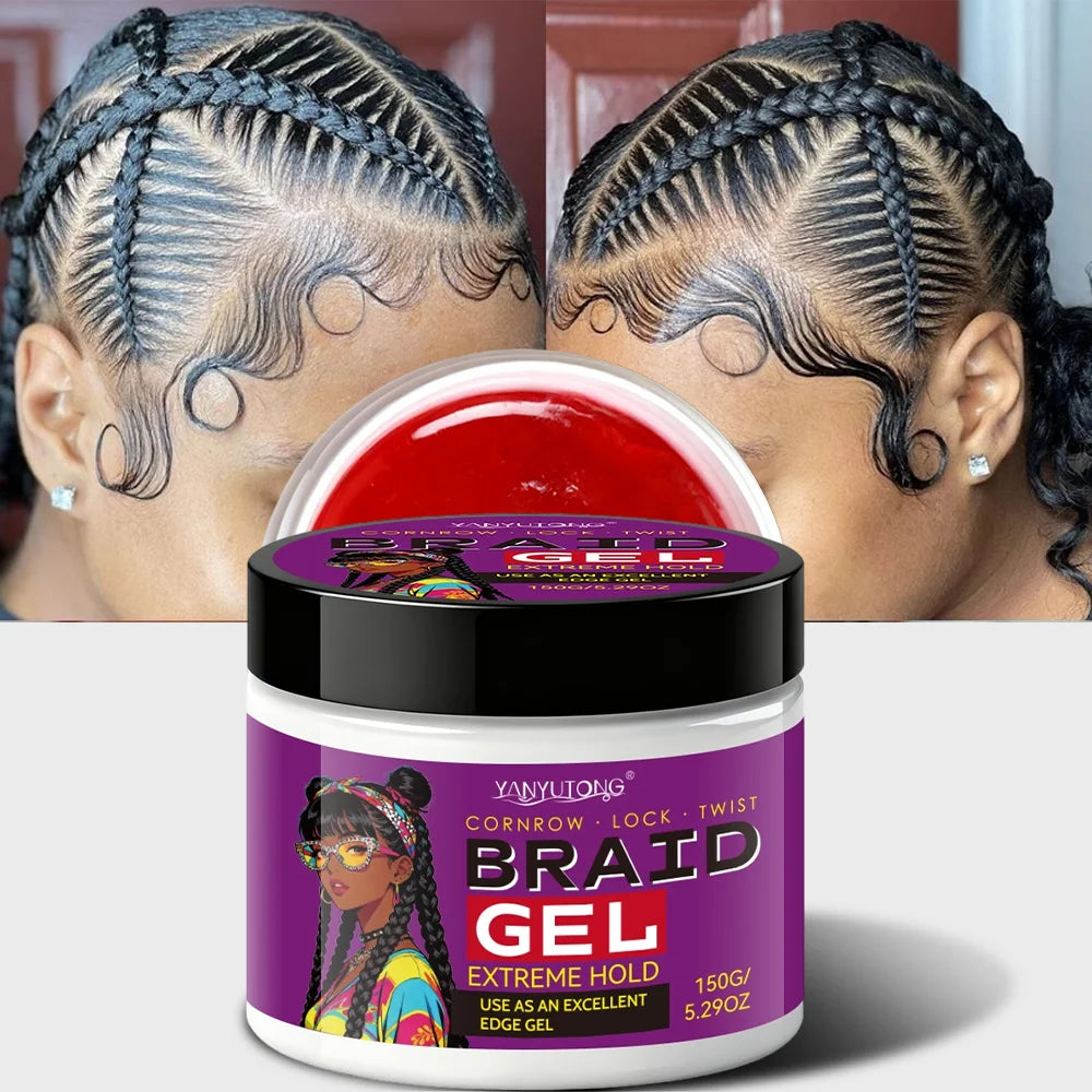 Styling Broken Hair Frizz & Edges, Braiding Gel
