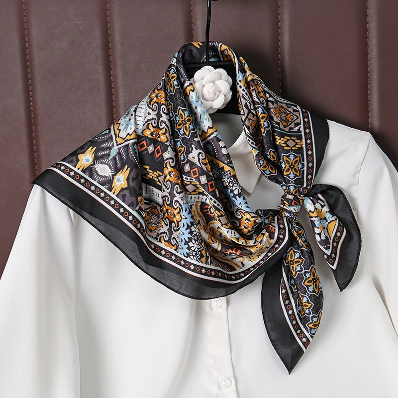 Summer Beach 70*70cm Square Silk Fashion Luxury Scarves