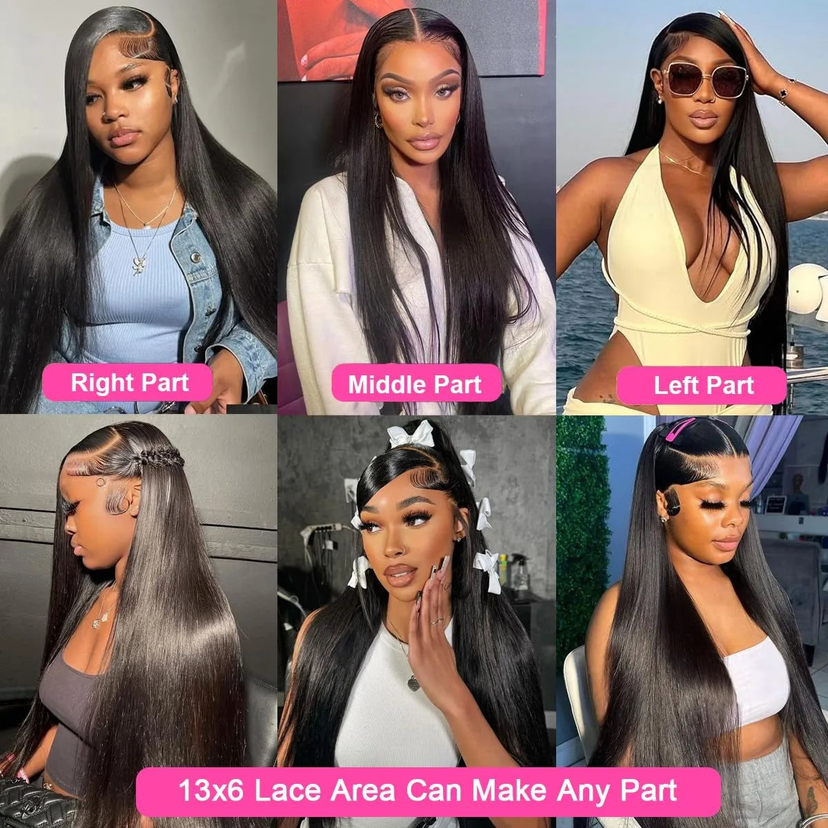 13x6 Lace Front 30 42 Inch Transparent Brazilian Straight Human Hair Wigs