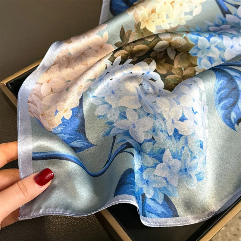 100% Silk Scarf Bandana Style Women Square Scarves