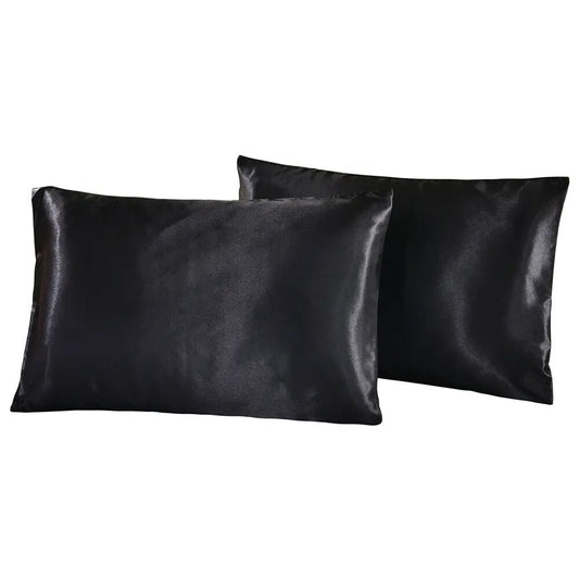2-piece Pure Emulation Silk Satin Pillowcase
