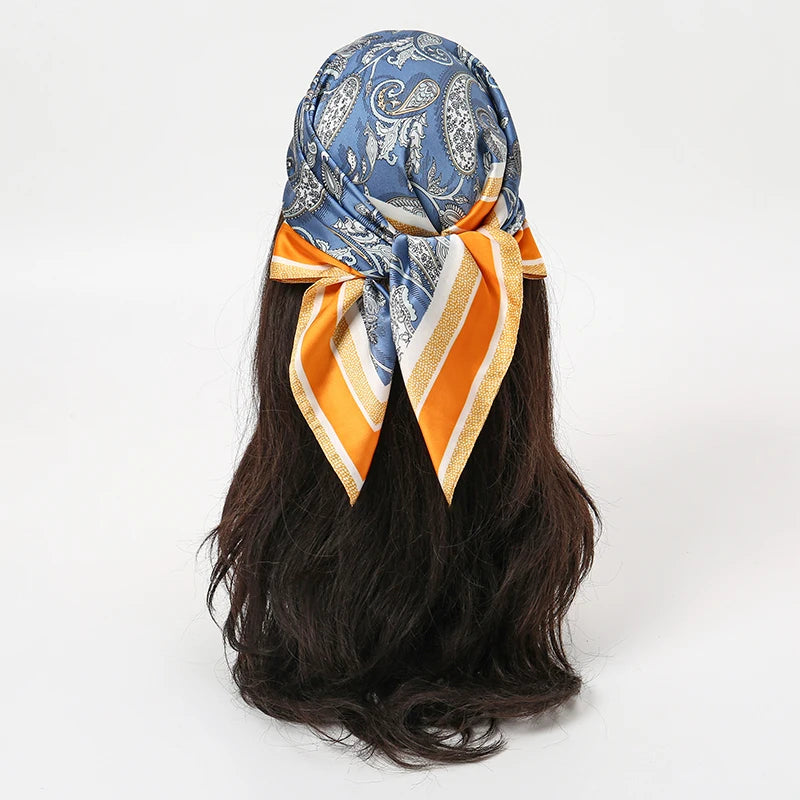 Summer Beach 70*70cm Square Silk Fashion Luxury Scarves