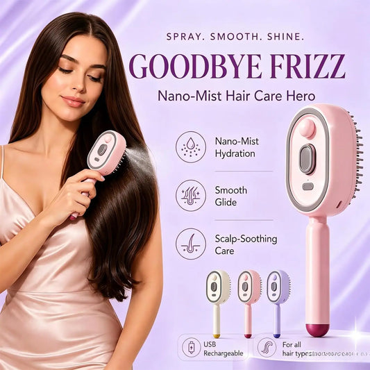 Electric Steaming Hair Straightener Brush