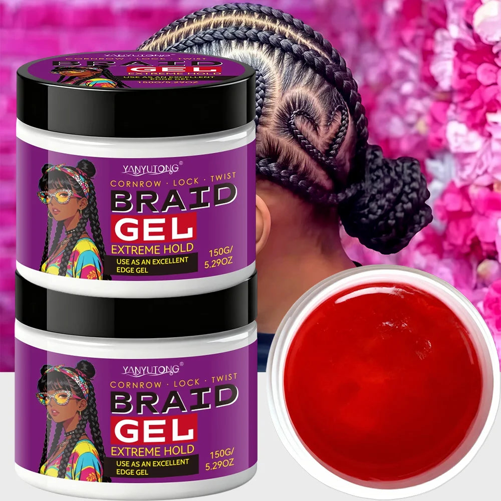Styling Broken Hair Frizz & Edges, Braiding Gel