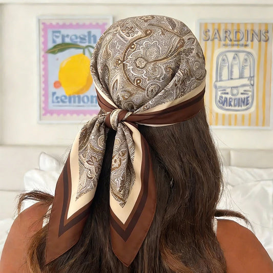 Luxury Women Silk Square Scarf