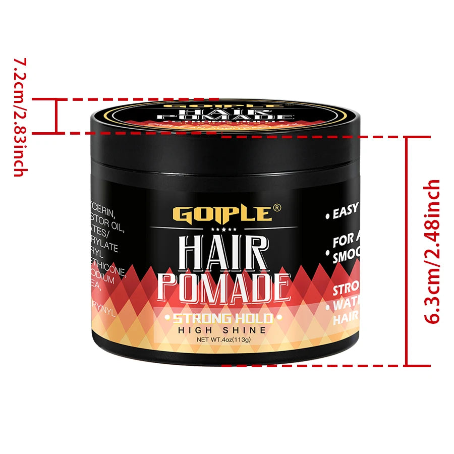 113g Men Hair Pomade High Shine Hair Styling Gel Wax Cream