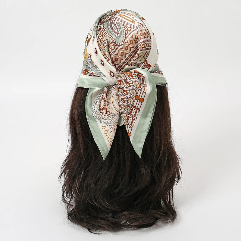 Summer Beach 70*70cm Square Silk Fashion Luxury Scarves