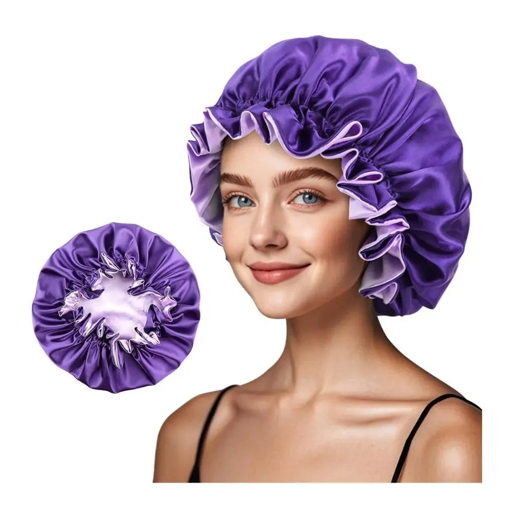 Double Layer Silk Satin Bonnet