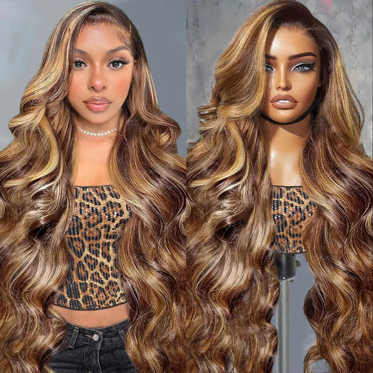 Honey Blonde Straight 13x4 Hd Lace Frontal Wigs Human Hair