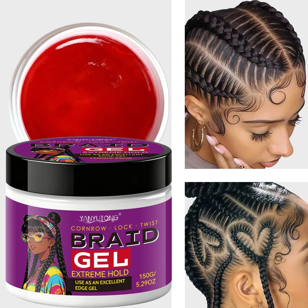 Styling Broken Hair Frizz & Edges, Braiding Gel