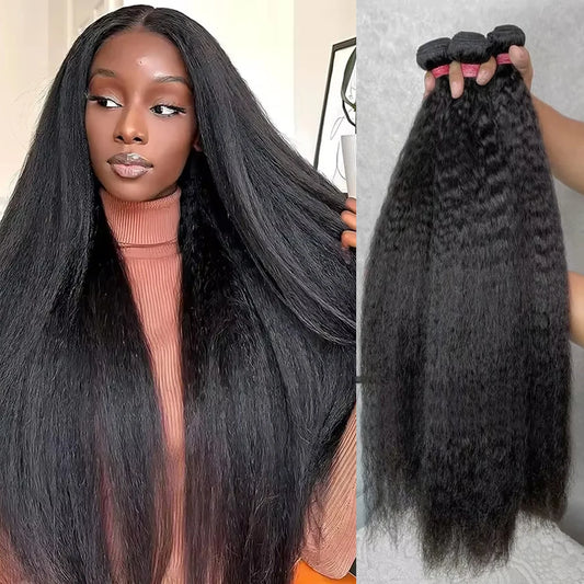 Brazilian Kinky Straight 30 inch Virgin Hair Bundles