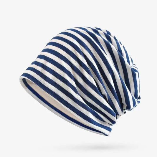 Breathable Retro Baggy Stripe Beanie Bonnet