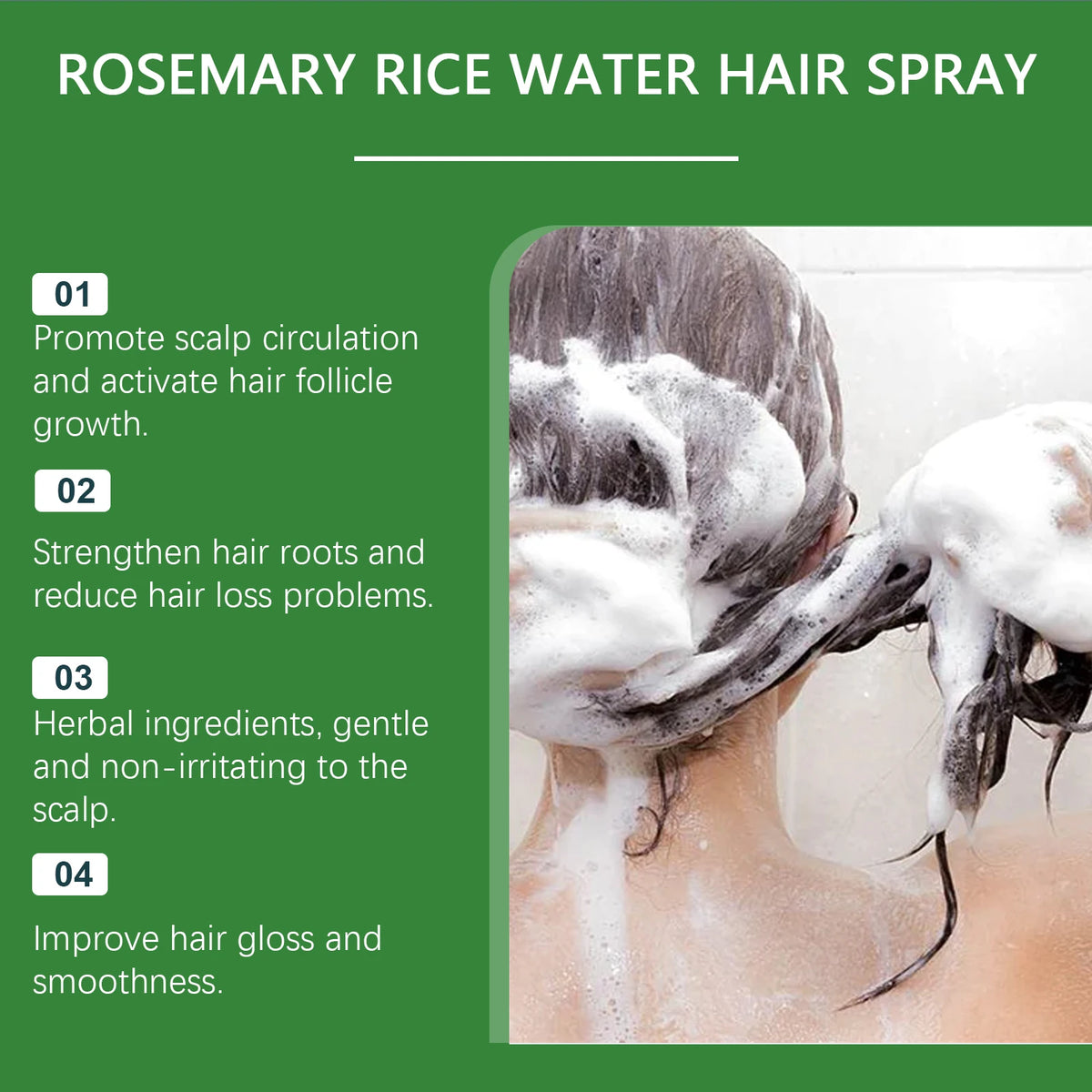 Hair Growth Spray with Rice Water Hair Care Oil