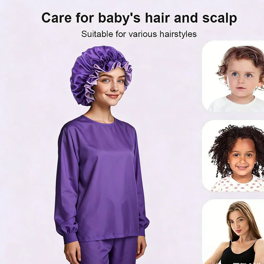 Double Layer Silk Satin Bonnet