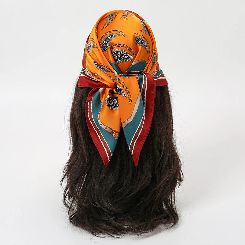 Summer Beach 70*70cm Square Silk Fashion Luxury Scarves
