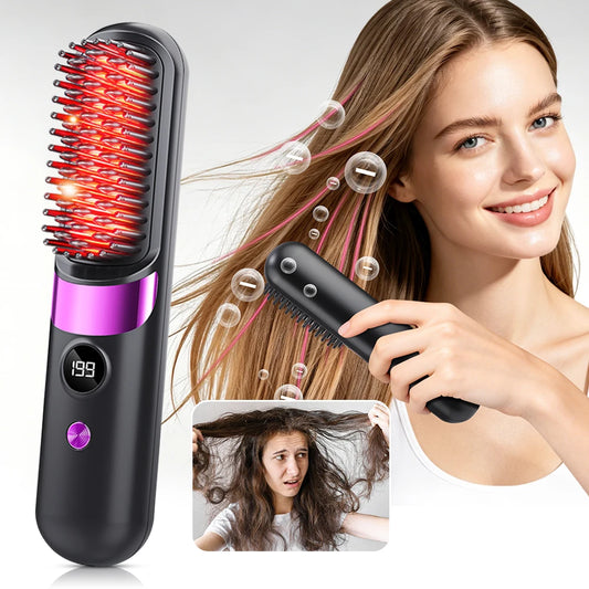 Wireless Electric Hot Hair Straightener Comb