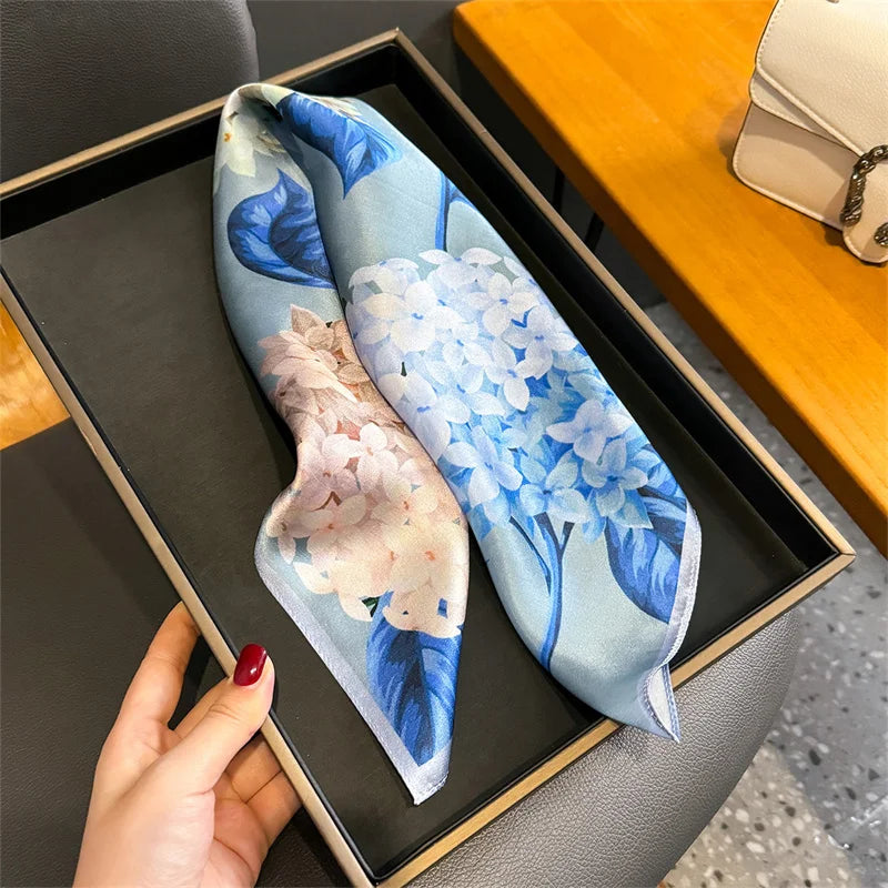 100% Silk Scarf Bandana Style Women Square Scarves