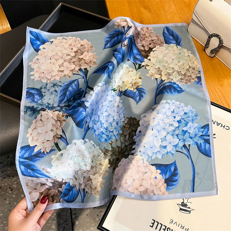 100% Silk Scarf Bandana Style Women Square Scarves