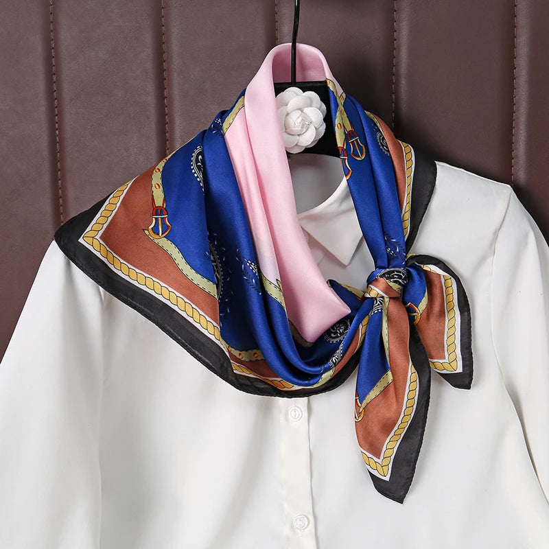 Summer Beach 70*70cm Square Silk Fashion Luxury Scarves