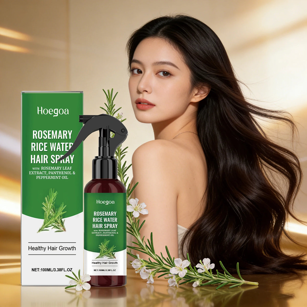 Hair Growth Spray with Rice Water Hair Care Oil