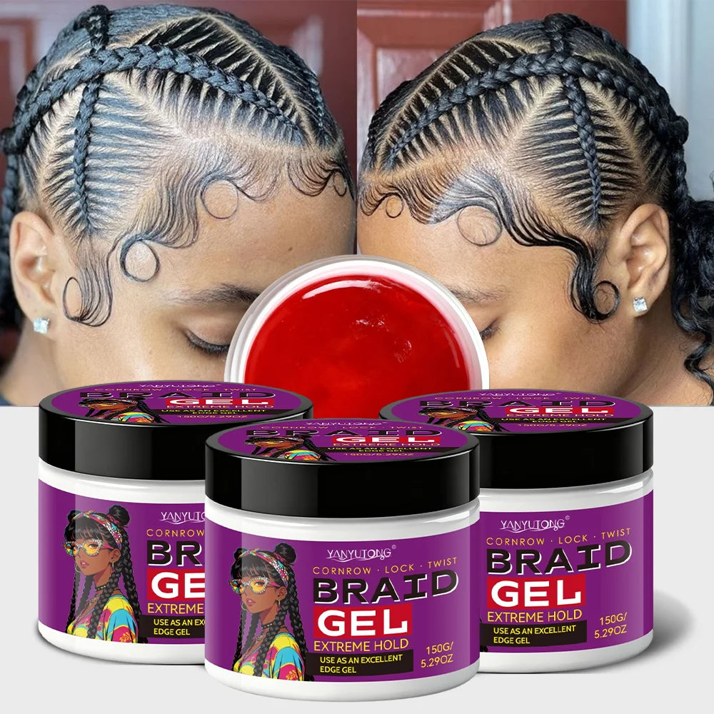 Styling Broken Hair Frizz & Edges, Braiding Gel