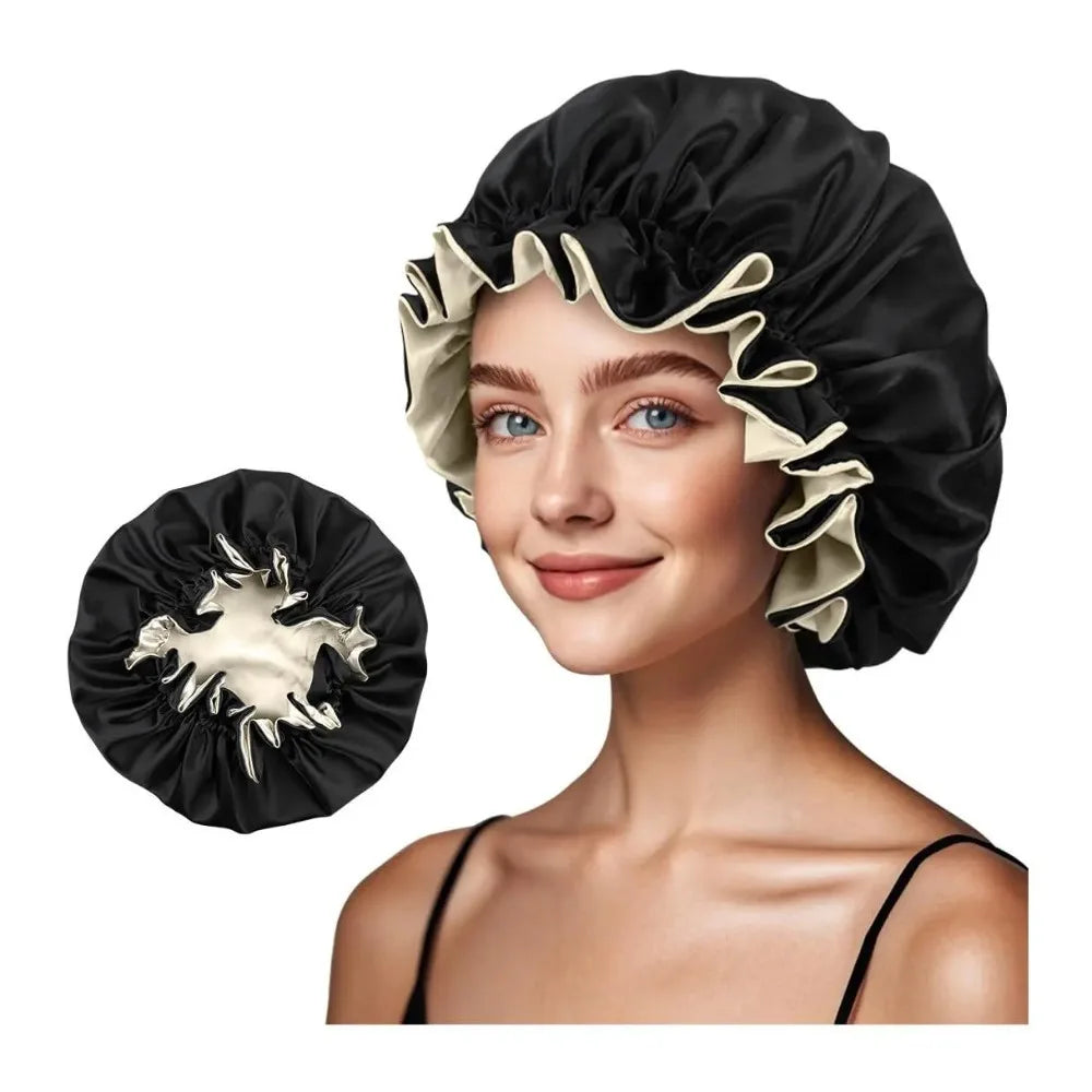 Double Layer Silk Satin Bonnet