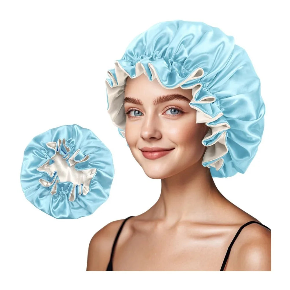 Double Layer Silk Satin Bonnet