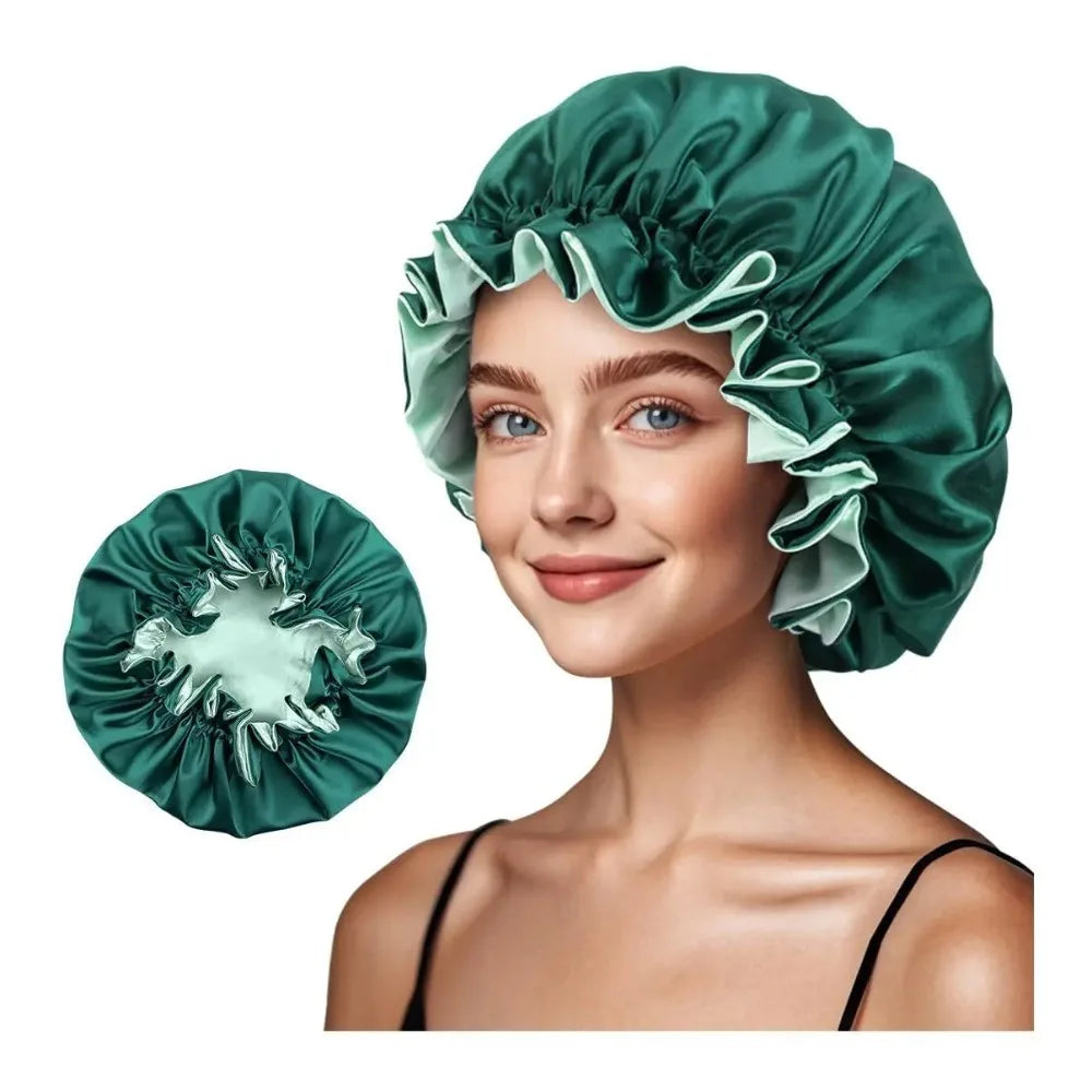 Double Layer Silk Satin Bonnet
