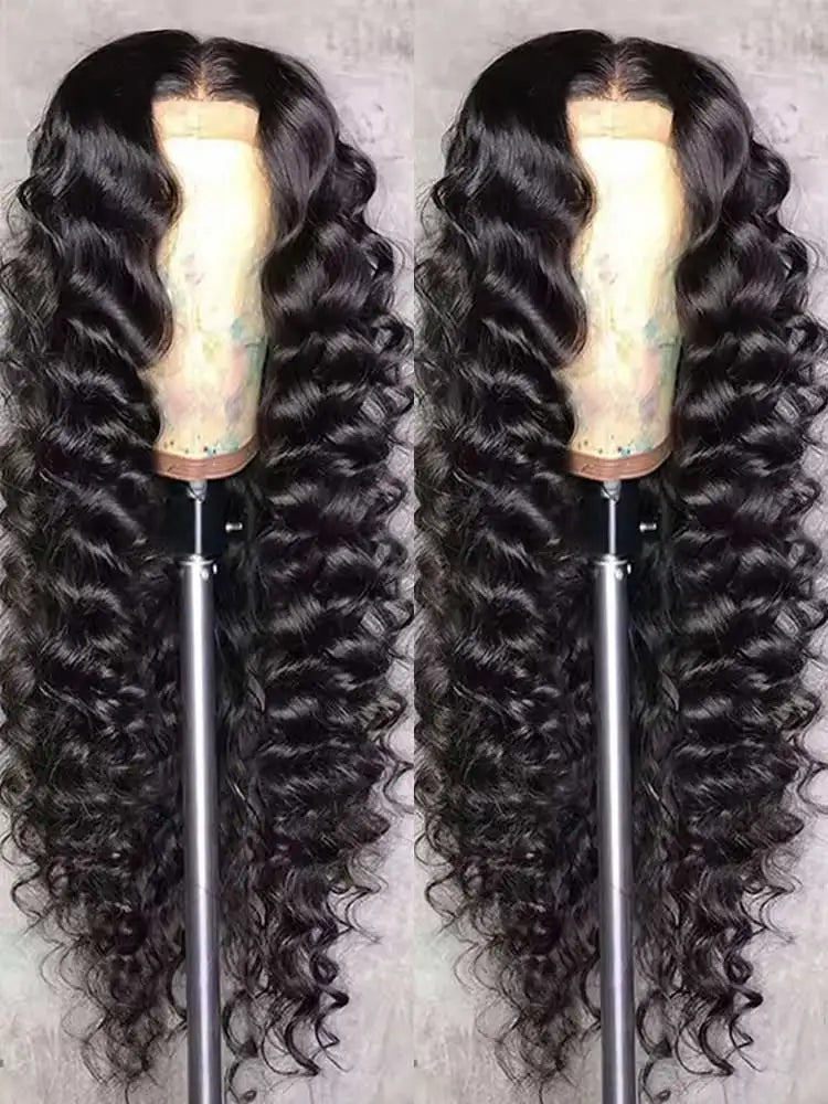 40 42 Inch HD Loose Deep Wave 13x6 Lace Front Human Hair Wigs