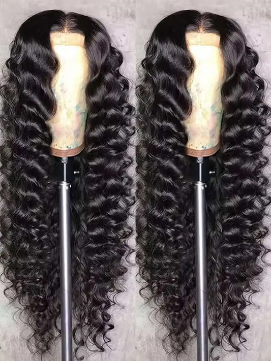 40 42 Inch HD Loose Deep Wave 13x6 Lace Front Human Hair Wigs