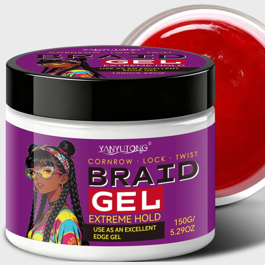 Styling Broken Hair Frizz & Edges, Braiding Gel