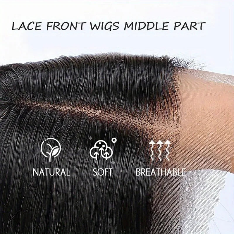 200 Density 13x4 Glueless Body Wave Lace Front Human Hair Wigs