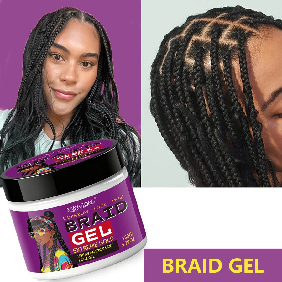 Styling Broken Hair Frizz & Edges, Braiding Gel