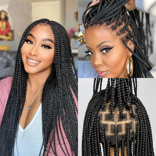 Synthetic Full Lace Knotless Box Braids Wigs