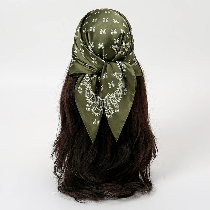 Summer Beach 70*70cm Square Silk Fashion Luxury Scarves