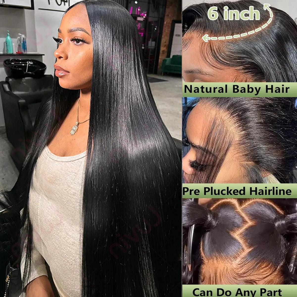 13x6 Lace Front 30 42 Inch Transparent Brazilian Straight Human Hair Wigs
