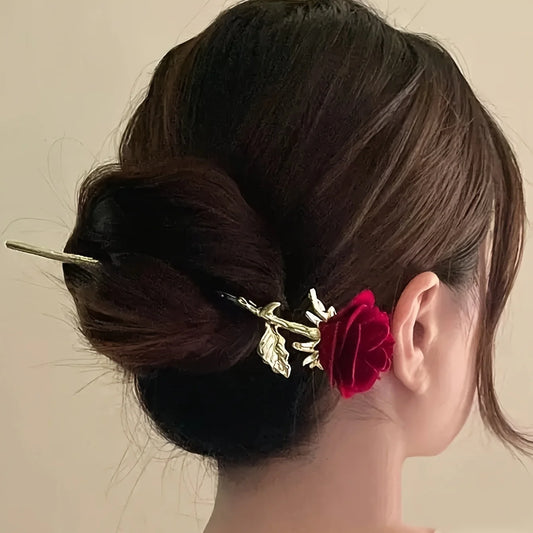 Retro High-quality Flower Alloy Hairpins