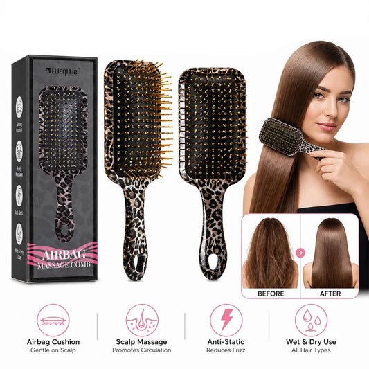 Leopard Print Airbag Massage Hair Brush