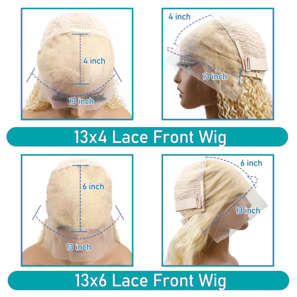 613 13x6 Blonde Lace Frontal Wigs for Women