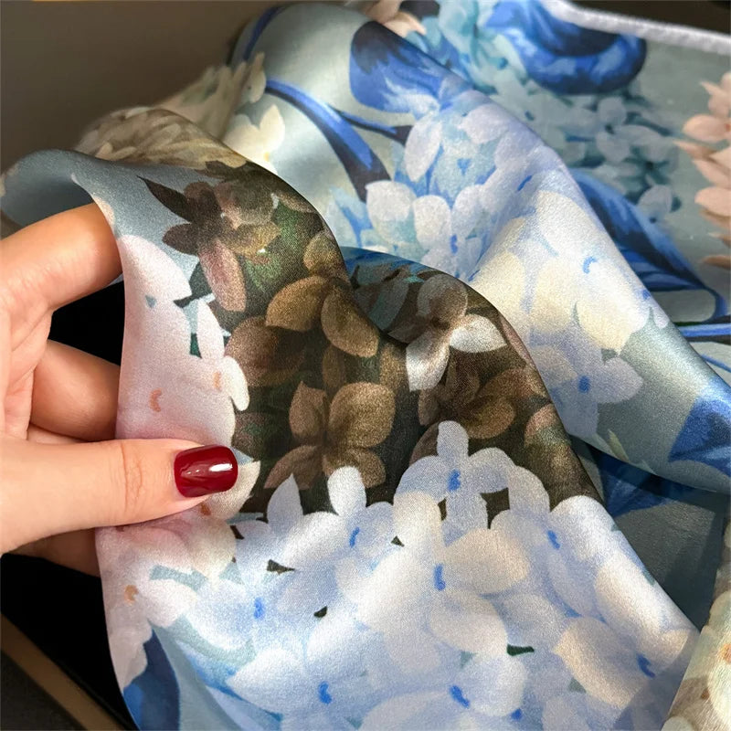 100% Silk Scarf Bandana Style Women Square Scarves