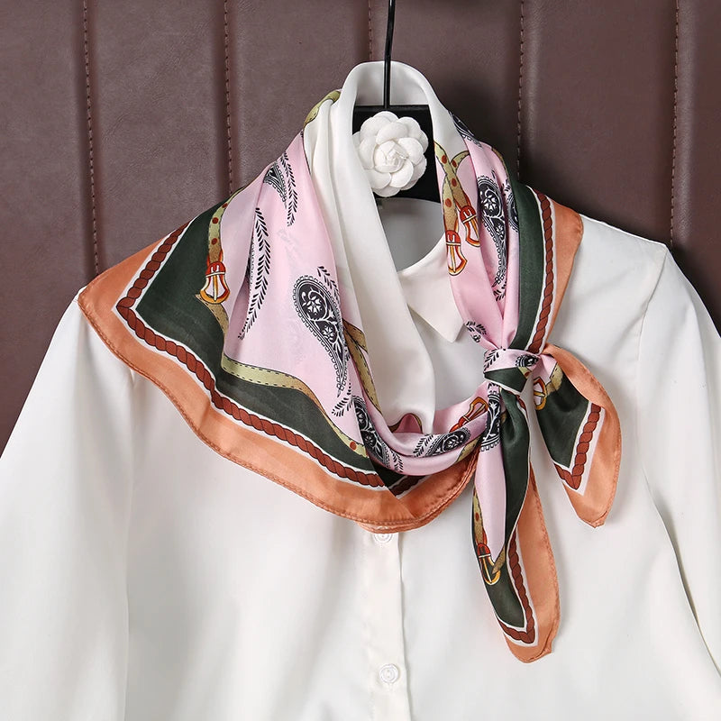 Summer Beach 70*70cm Square Silk Fashion Luxury Scarves