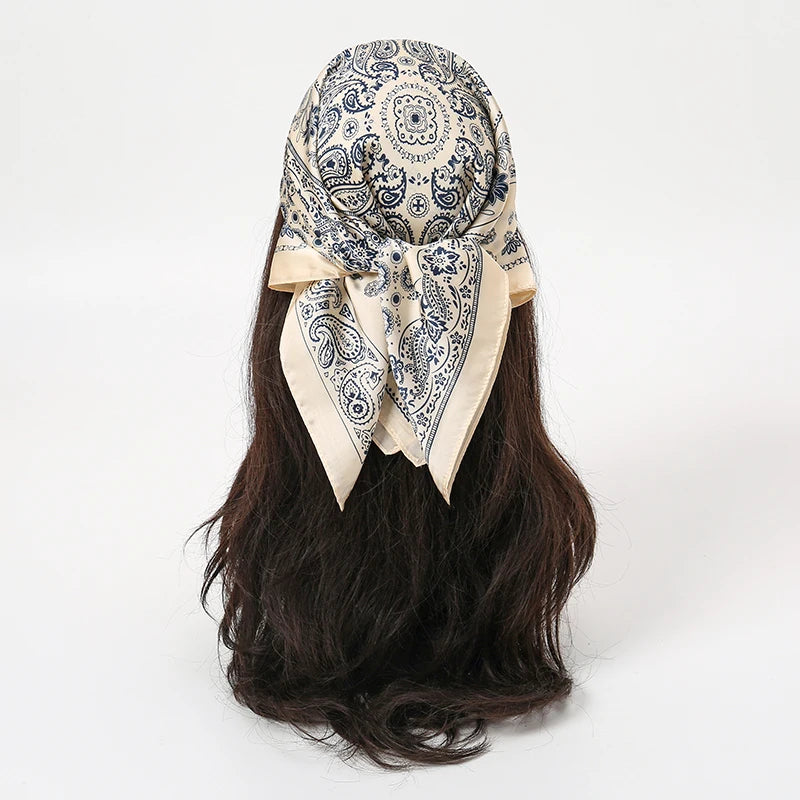 Summer Beach 70*70cm Square Silk Fashion Luxury Scarves