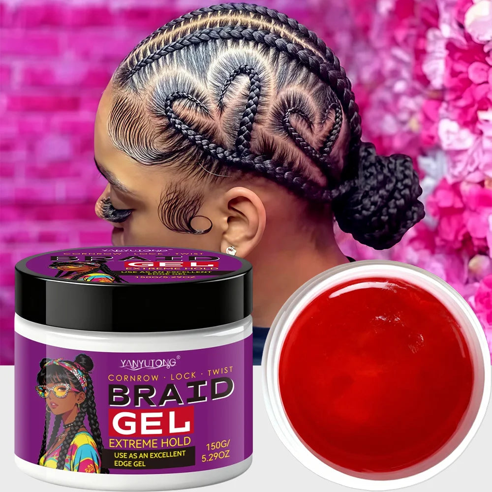 Styling Broken Hair Frizz & Edges, Braiding Gel