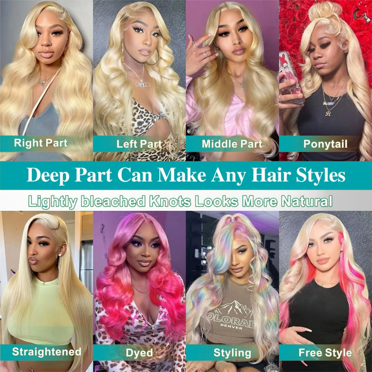 613 13x6 Blonde Lace Frontal Wigs for Women