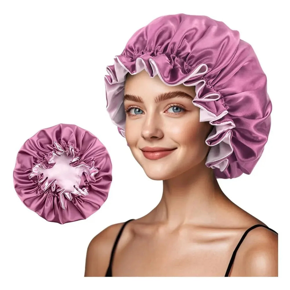 Double Layer Silk Satin Bonnet