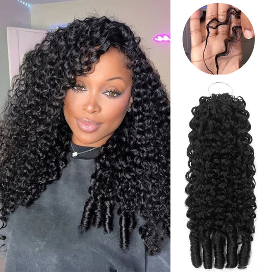 12A Crochet Kinky Straight Curly Human Hair Extension