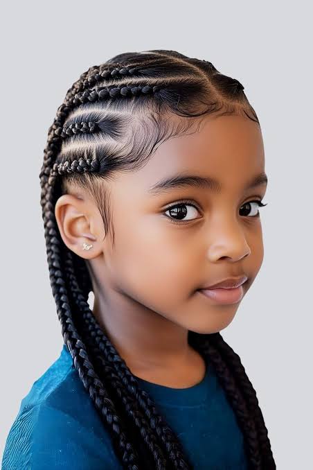 Kids Cornrows (Ages 12 & Under)