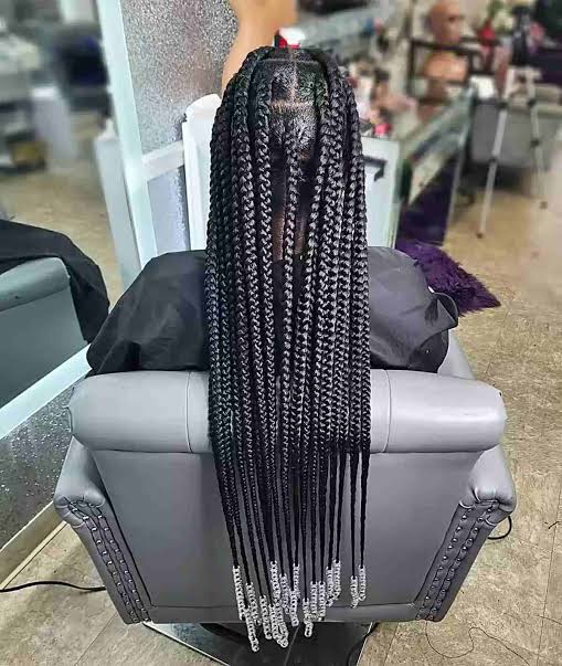 Knotless Braids with Beads